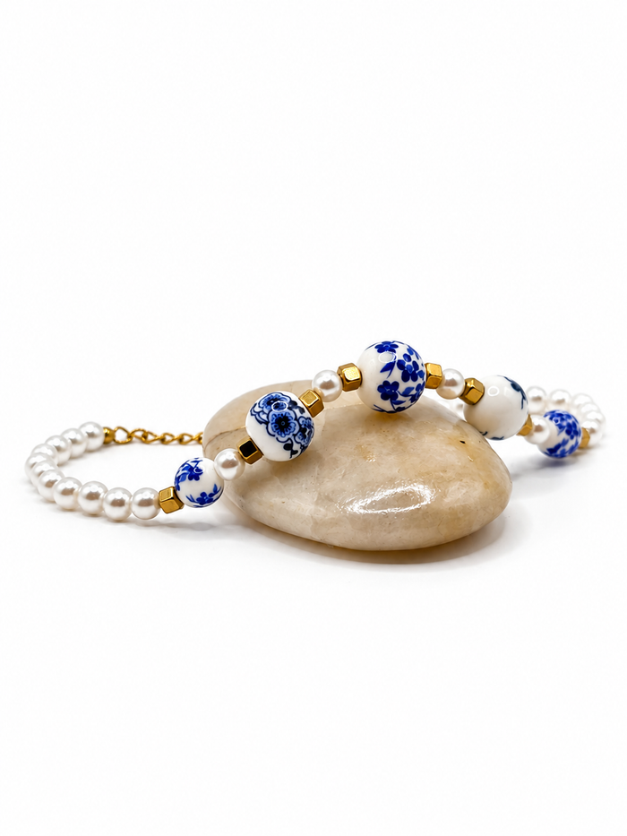 Bracelet Azulejo – Céramique Bleue